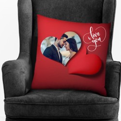 I love you customized red cushion with filler