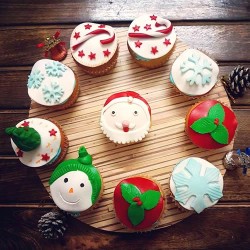 Cup cakes for christmas