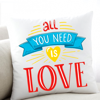 All you need is love cushion Valentine Week Delivery Jaipur, Rajasthan