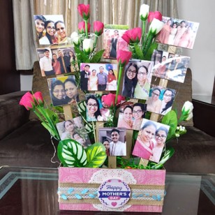 Customized photo bouquet for happy mother's day