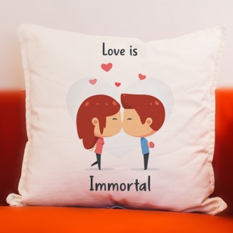 Love is immortal cushion with filler Valentine Week Delivery Jaipur, Rajasthan