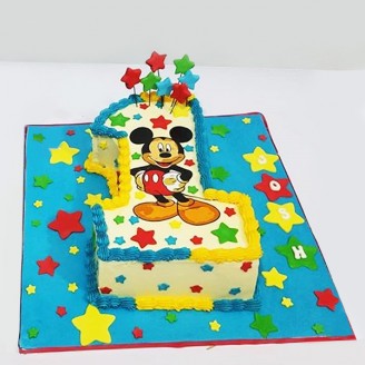 Mickey mouse number cake Online Cake Delivery Delivery Jaipur, Rajasthan