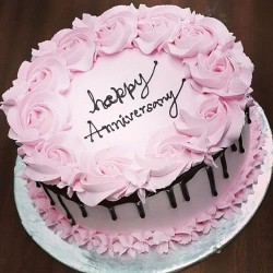 Happy anniversary strawberry cake
