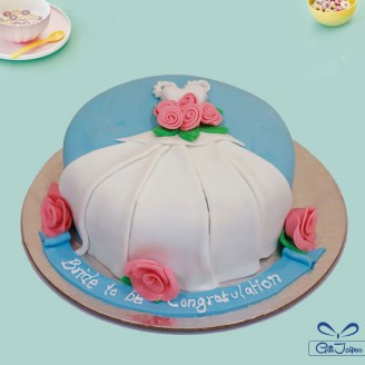 White dress bride to be cake Online Cake Delivery Delivery Jaipur, Rajasthan