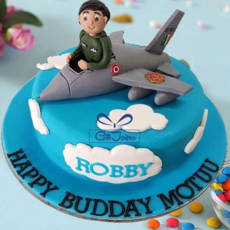 Indian Air Force Fighter Pilot Cake Online Cake Delivery Delivery Jaipur, Rajasthan