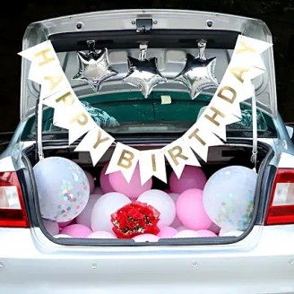 Car Boot Birthday Balloon Decoration Birthday Gifts Delivery Jaipur, Rajasthan