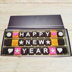 Happy new year sms chocolate box
