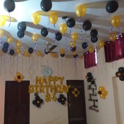 Happy birthday surprise balloon decoration