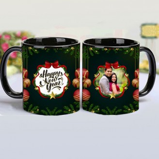 New year black customized mug New Year Gifts Delivery Jaipur, Rajasthan