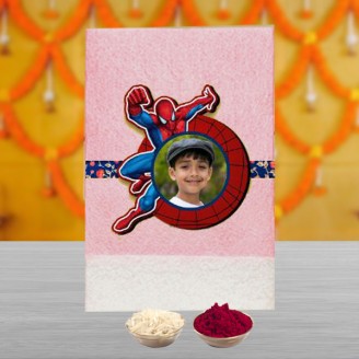 Spider man personalized rakhi cum fridge magnet for kids Rakhi Gifts Delivery Jaipur, Rajasthan