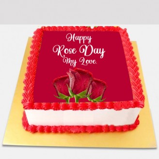 Happy rose day my love cake Valentine Week Delivery Jaipur, Rajasthan