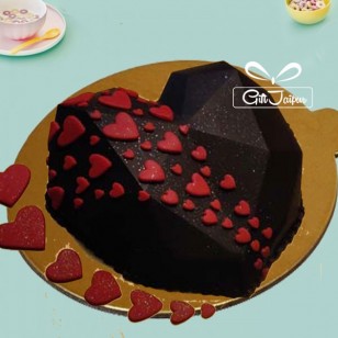 Heart shape chocolate pinata hammer cake