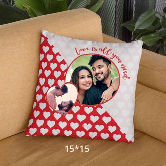 Love is all you need personalized cushion Valentine Week Delivery Jaipur, Rajasthan