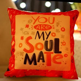 You are my soulmate led personalized cushion