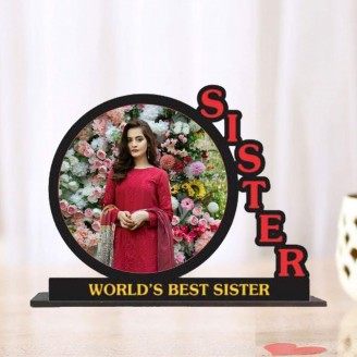 Worlds best sister table top frame Rakhi Gifts Delivery Jaipur, Rajasthan
