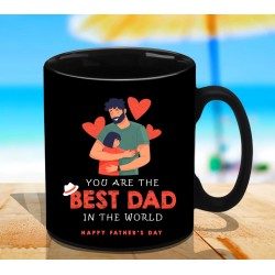 Best dad black mug