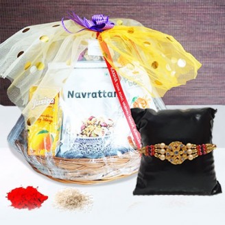 Gift basket with rakhi Rakhi Gifts Delivery Jaipur, Rajasthan