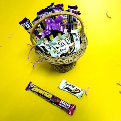 Munch and galaxy chocolate basket