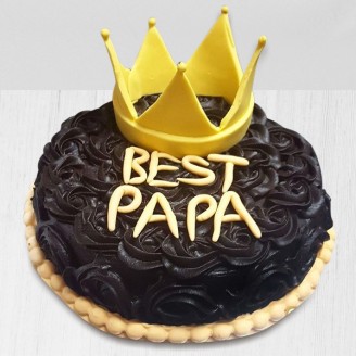 Chocolaty crown cake for father Online Cake Delivery Delivery Jaipur, Rajasthan