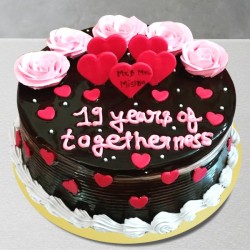 Chocolate anniversary cake