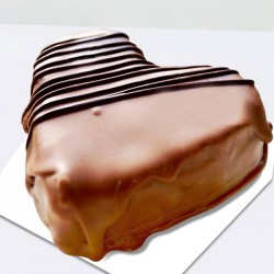 Chocolate cake in heart shape design