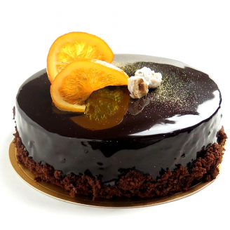 Chocolate cake with fruit slice on top Online Cake Delivery Delivery Jaipur, Rajasthan
