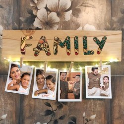 Family handmade pinewood plaque