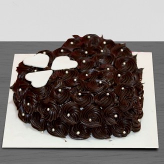 Floral design heart shape chocolate cake Online Cake Delivery Delivery Jaipur, Rajasthan
