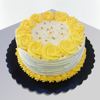 Flowery Mango Cake Online Cake Delivery Delivery Jaipur, Rajasthan