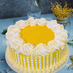Flowery pineapple cake