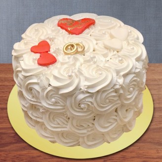 Happy anniversary flowery cake Online Cake Delivery Delivery Jaipur, Rajasthan