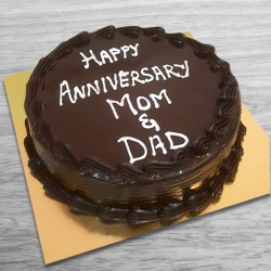 Happy anniversary mom and dad chocolate cake