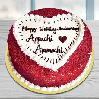 Happy anniversary red velvet cake Online Cake Delivery Delivery Jaipur, Rajasthan