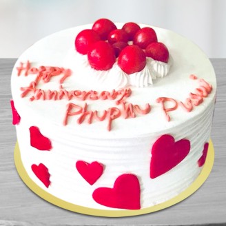 Happy anniversary romantic design cake Online Cake Delivery Delivery Jaipur, Rajasthan