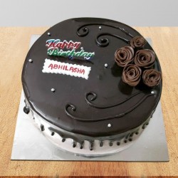 Happy birthday choco vanilla cake