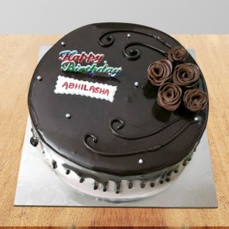 Happy birthday choco vanilla cake Online Cake Delivery Delivery Jaipur, Rajasthan