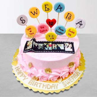 Happy birthday designer cake for girls Online Cake Delivery Delivery Jaipur, Rajasthan