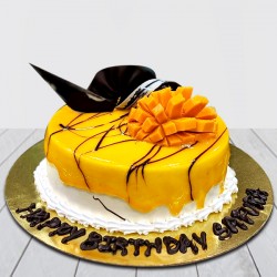 Happy birthday designer mango cake