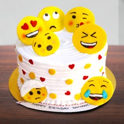 Happy birthday emoji cake