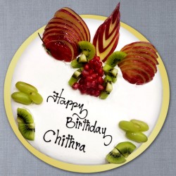 Happy birthday fruit cake
