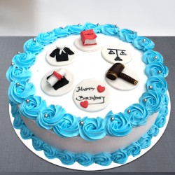 Happy birthday law theme cake