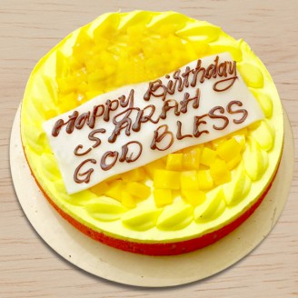 Happy birthday mango flavor cake Online Cake Delivery Delivery Jaipur, Rajasthan