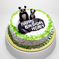 Happy birthday panda cake