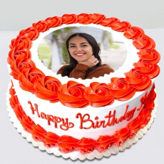 Happy birthday photo cake for girls Online Cake Delivery Delivery Jaipur, Rajasthan