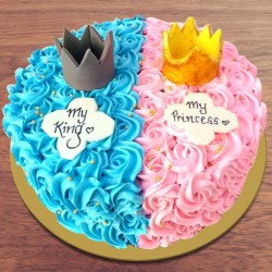 King and princess cake
