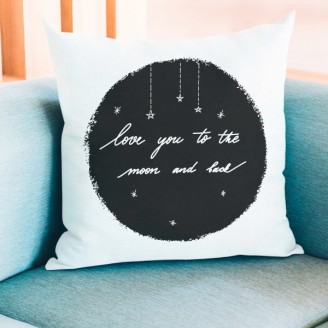 Love you to the moon and back cushion with fillers Valentine Week Delivery Jaipur, Rajasthan