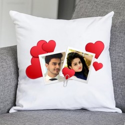 Personalized couple photo cushion
