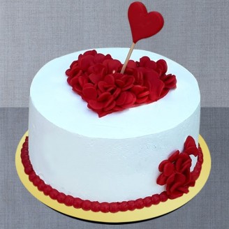 Romantic cake with heart on top Online Cake Delivery Delivery Jaipur, Rajasthan