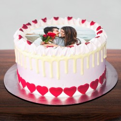 Romantic photo cake for couples