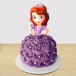 Sofia princess doll shape photo cake